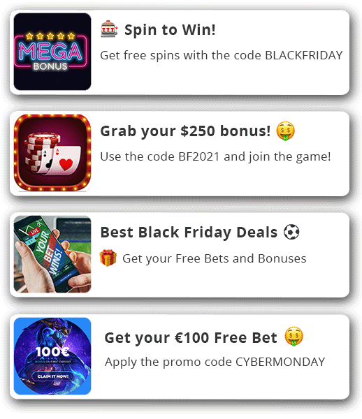 Free Black Friday examples Gambling and betting push notifications for advertisers