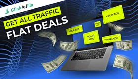 Get all traffic from our premium sources with flat deals