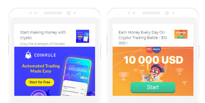 Push ads example affiliate crypto offers 2