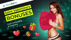 Saint Valentine’s bonuses from ClickAdilla & Partners